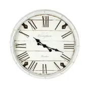 Maine & Crawford Sabah 52cm Plastic Analogue Wall Clock Home Decor Antique White