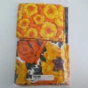 Table Mate Quilt Kit 6 Pack Yellow & Orange Floral Fat Quarters & Pattern