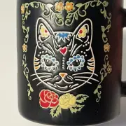 Day of the Dead Charlie Cat Mug by Eli & Ana NEW 21 Oz
