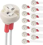 DiCUNO (12-Pack) Bi-Pin Base, Lamp Holder G4, G6.35, GY6.35, GX5.3 MR16, GZ4 MR11, GU5.3, Led Bulb Socket, Ceramic Body