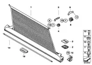 BMW 3 E46 Touring Sliding Parcel Shelf Luggage Cover 51477160582 New Genuine