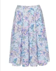 Review Once in a Blue Moon Pleated Skirt Powder Blue Size 18