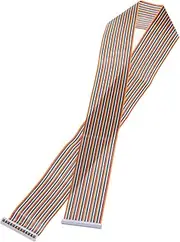 uxcell IDC Rainbow Wire Flat Ribbon Cable 2.54mm Pitch 64 Pins Connection Line FC Dual Female Connector for DIY Experiment 60 Inch Length 1Pcs