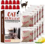 Pack of 10 Cat Deterrent, Natural Scented Cat Repellent Effectively Keep Cats Away, Prevent Unwanted Scratches on Furniture, Create a Protective Barrier Between Cats'Claws and Your Beloved Surfaces