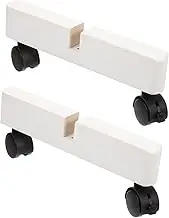 Cabilock 2pcs Divider Stand with Wheels Protector Holder Wooden Bracket Base for Folding Screens Versatile Partition Holders for Home Office Use