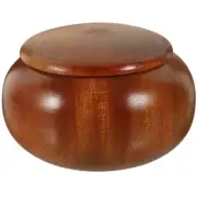 Wooden Chess Pieces Jar Weiqi Pieces Container Go Chess Storage Container