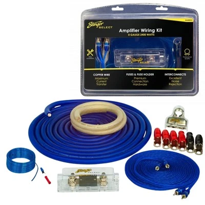 1/0 Gauge Copper Amplifier Wiring Kit, 2400 Watt Sub Wiring Kit, Complete Amp...