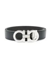 [Ferragamo] Gancini reversible belt 115 Black