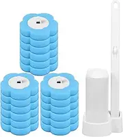 Toilet Cleaning Kit,Toilet Bowl Cleaning Wand Kit Toilet Brush Cleaning Kit with Toilet Brush Refills Practical Toilet Bowl Brush with Long Handle and Storage Caddy Household (Set 02)