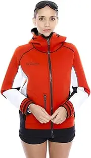 Platinum Sun Unisex PRO Neoprene Jacket Wetsuit Hoodie - Waterproof Wind Sailing Fishing Surf Jackets for Men and Women