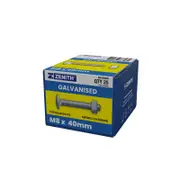ZENITH M8 x 40mm Hot Dip Galvanised Cup Head Bolts & Nuts - 25 Pack