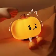 Little Pumpkin Night Light, Adorable LED Night Lamp, Silicone Dimmable Nursery N