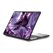 MacBook Pro 14-inch (M1 - M4) Impact Case FLORAL FIESTA, PURPLE MULTI Colorful Lavender Plum Watercolor Flowers Painting Fresh Art Abstract Whimsical Tropical Garden Botanical Lovely Brushstrokes Nature Leaves Petals Design
