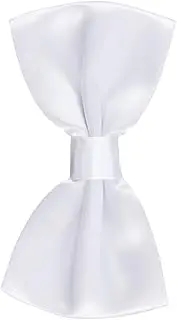 [DEARMAMY] Men's Bow Tie Mens Bow Tie Bowknot Ties in Silk Adjustable Bowknot Wedding Party Celebrations Pure White