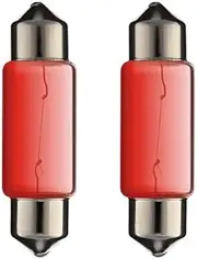 cyclingcolors 2 x Light Bulbs 5 W 10 x 36 24 V Red Light Bulb Car Motorcycle Moped Scooter Tractor Truck Van