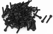 uxcell M3x18mm Screw Cap Point Hex Socket Screws Bolts 100Pcs