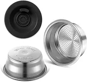 [Dunkive] 54mm Dual Wall Portafilter Basket Compatible with Breville Espresso Machines BES860XL/11.41, BES870, BES880, BES875, 18 22g Capacity Two Cup Dual Wall Filter Replacement(Black Cleaning Disc)