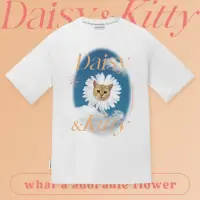 在飛比找momo購物網優惠-【MAJOR MADE】貓貓藍天太陽花短TEE(短T 短袖上