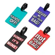 Suitcase Identifier PVC Luggage Tags and Loops Suitcase Baggage Soft Label
