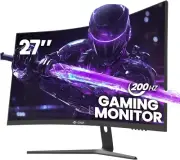 27" Curved Gaming Monitor, 165Hz/200Hz FHD 1920x1080P VA Screen 1500R Compu