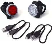 B Rechargeable Bike Light Set LED Bicycle Light 650mah 2 Light Mode Waterproof
