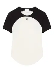 [Courreges] Courreges-T-Shirt Circle Contrast-Donna XS