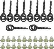 10Pcs Bait Screws with 20pcs Oval Rings Carp Rig Ring Stops Carp Fishing Tackle Hook Screw