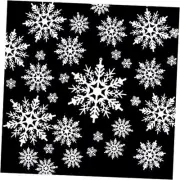 100 Pieces Christmas White Snowflake Ornaments Plastic Snowflakes Hanging