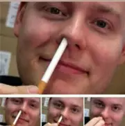 Into Cigarette The Nose Trick Disappearing Magic Props Toys