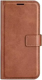 [YKNIUFLY] Case for Nokia C31, PU Leather Flip Folio Wallet Cover, with Card Slots, Case Cover for Nokia C31.(Light Brown)