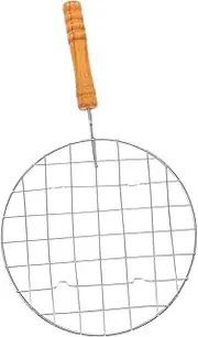 SUPVOX Multi-Functional BBQ Grill Net Stainless Steel Round Rack Outdoor Picnic Tool Efficient Mesh Easy to Clean