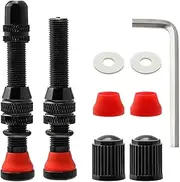 Bike Tubeless Valve - Tubeless Valve Stem Kit, Super Light Alloy Stem Kit with Core Remover Tool and Stem Caps Multiple Color and Size Options