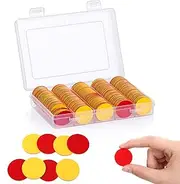 Two Color Counters, 300 Pcs, Red/ Yellow Counters for Kids Math, Counters, Educational Counting, Sorting, and Patterning, Family Counters, Math Bingo Chips, Grades K+, Classroom Bulk Kit