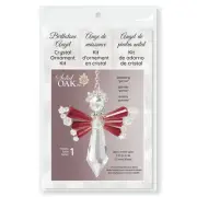 Solid Oak Birthstone Angel Crystal Suncatcher Ornament Kit-January/Garnet BSA-00