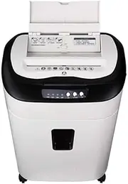 6-Sheet Paper Shredder, P-4 Heavy-Duty Cross-Cut Credit Card Shredder Machine for Large Office and Home Use, 19-Litre Pullout Bin with 4 Casters