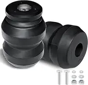 DR1500DQ with Rear Rubber Helper Spring Kit - 8600 lbs Capacity for Dodge Ram 1500 2WD/4WD 2009-2023 Quad & Crew Cab, Truck Helper Springs