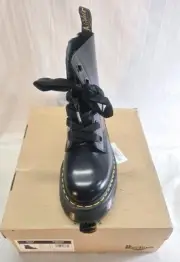 *Dr. Martens Molly Quad Retro Women's Size 9 Black Buttero Leather Boots New