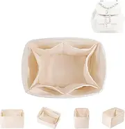 DGAZ Silk Purse Organizer Insert Fits For 22A/22C/23C/24P Chanel Duma Bags,Silky Smooth Bag Organizer(22A/22C/23C/24P Small,Craie)