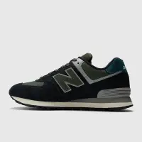 在飛比找Yahoo奇摩購物中心優惠-New Balance 574系列 男復古休閒鞋-黑綠色-U