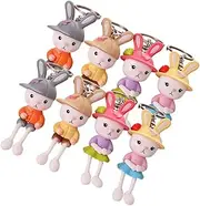 [WRITWAA] Keychain Pendant Rabbit Keyring 8pcs Rabbit Toys Cute Keychain Decor Fashion Accessory for Lady