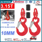 3.15T10MM Hammerlock + Eye Sling Hook Safety Chain Caravan Trailer Connector Kit