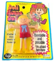 Natgo Nat Gottlieb Dollhouse Rubber Boy Doll- Flat Bendable Posable #L-2708 New