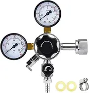 Brewing Tools W21.8 Co2 Regulator,Homebrew Keg Kegerator Regulator 3000PSI Pressure Dual Guage Co2 Regulator Brewing Accessory(W21.8)