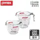 【美國康寧 Pyrex】 耐熱玻璃單耳量杯2入組(500ml+250ML)