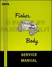 1972 Cadillac Body Shop Manual Deville Eldorado Fleetwood Calais Special Service (for: Cadillac)
