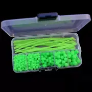 440 pcs/set Luminous Fishing Beads Soft Rubber Glow Rig Tube Sleeve Accessories