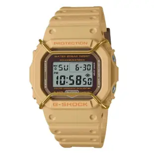 【CASIO 卡西歐】G-SHOCK 大地色系啞光金屬電子錶 DW-5600PT-5