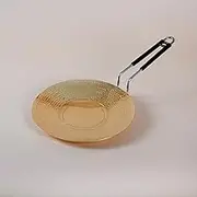 Brass Roti Tawa, 17.5-Inch | Handcrafted Brass Tawa for Perfect Roti, Phulka, Paratha | Even Heat Distribution, Enhanced Flavor, Durable & Eco-Friendly