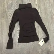 NWT SPANX On Top and In Control Long Sleeve Turtleneck Top Bittersweet Size M