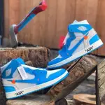 熱銷鞋子 OFF-WHITE X AIR JORDAN 1 RETRO HIGH OG“UNC”經典復古高幫百搭文化運動